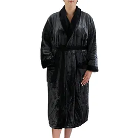 Gözze Bademantel Seiden-Feeling anthrazit M