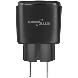 GreenBlue Ferngesteuerte WLAN-Steckdose von GreenBlue Android/iOS/Alexa/Google Home Timer Leistungsmesser max. 16 A/3840 W GB735 B 3 Stück - Schwarz