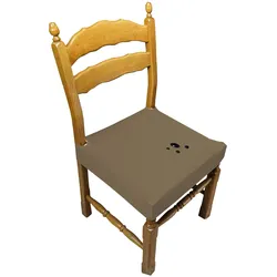 WellHome Stuhlhusse Fleckenabweisend für Sitzfläche 35-50 cm in Creme