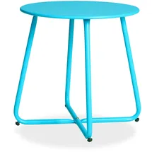 Homestyle4u Beistelltisch Rund in Blau 45 cm