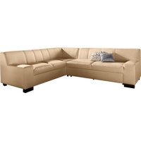 Domo Collection Ecksofa »Norma Top L-Form«, wahlweise mit Bettfunktion, braun