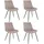 Home Deluxe Polsterstuhl IKALO Samt hellbraun 4er Set