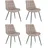 Home Deluxe Polsterstuhl IKALO Samt hellbraun 4er Set
