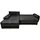 luma-home Eckcouch Leder 3-Sitzer Schwarz