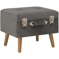 vidaXL Hocker mit Stauraum 3 Stk.  Grau Samt