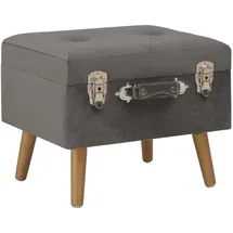 vidaXL Hocker mit Stauraum 3 Stk.  Grau Samt