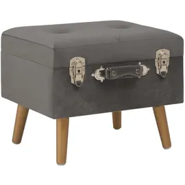 vidaXL Hocker mit Stauraum 3 Stk.  Grau Samt
