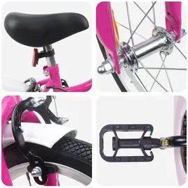 vidaXL Kinderfahrrad 16 Zoll pink/weiß