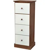 moebel-direkt-online Ella 30 x 25 x 77 cm Nussbaum / Cremeweiß