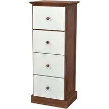 moebel-direkt-online Ella 30 x 25 x 77 cm Nussbaum / Cremeweiß