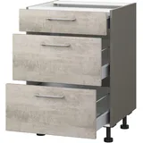 kochstation »KS-Trea U2AS60-H«, mit drei Schubkästen, Breite 60 cm, Höhe 75 cm