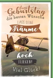 Geburtstagskarte Flugzeug 5510037