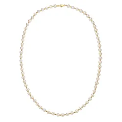 K. Collierkettchen »Gold 585 Perle weiß 6mm«, 46175838-0 gelb