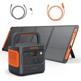 Jackery Stromerzeuger E2000 v2 Tragbare Powerstation mit 200W Solarpanel mit 5m&Kfz Kabel, 4,4 in kW, 2042Wh/2200W Solargenerator LiFePO4 Schnellladung für Camping, Notfall