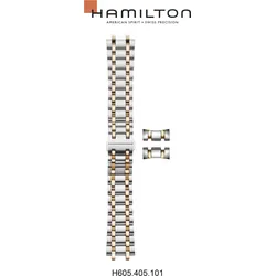 Hamilton - Rail Road Band-set Edelstahl H695.405.101 - Zweifarbig rosé
