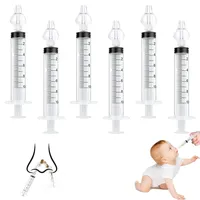 6 Stück Baby-Nasendusche mit Silikon-Nasensaugspitze Sauber und Wiederverwendbar Sicherer und Komfortabel, 10-ml-Nasenspülset