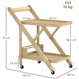 Homcom Küchenwagen Bambus,