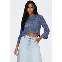 Only Onlnola Life 3/4 Pullover KNT Noos Blau S