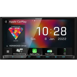 Kenwood DMX8021DABS 7-Zoll Digital Media AV-Receiver Doppel-DIN mit Wireless CarPlay und Android Auto
