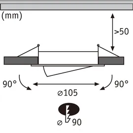Paulmann 92258 Aumus 3er-Set - 6500K Schwarz