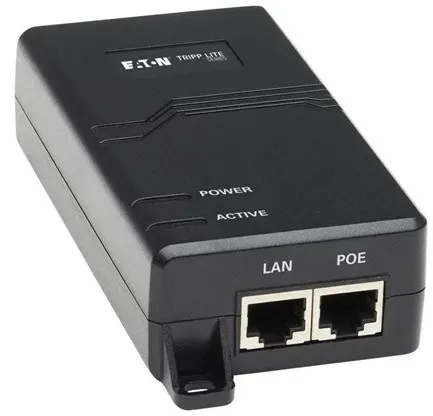 Eaton Series Gigabit PoE+ Midspan Active Injector - IEEE 802.3at/802.3af 30W 1 Port International Power Cords