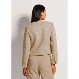 Madeleine Eleganter Tweed-Kurzblazer mit Metallknöpfen in beige | Gr.: 36