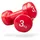 Matchu Sports Vinyl Kurzhantel Set 0,5/1/2/3/4/5 kg Gymnastikhanteln rot