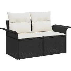 vidaXL Gartenlounge Set 11-tlg. Schwarz