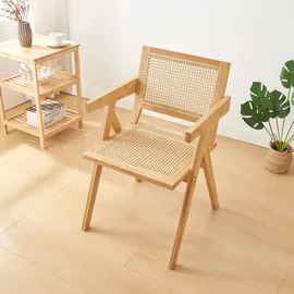 [en.casa] Esszimmerstuhl Asikkala Bambus/Rattanoptik beige