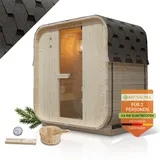 Artsauna Fasssauna Nolvik M inkl. 3,6 kW Ofen + Zubehör
