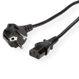 Roline Netzkabel, gerade IEC-Buchse, schwarz, 3 m