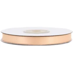 Doppelseitiges Satinband 6mm x 20m Schleifenband Geschenkband Stoffband Apricot