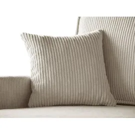 beautysofa Ecksofa HEKTOR L-Form mit Schlaffunktion und Bettkasten, Couch in Hellbeige, Ottomane 70 cm - Beige/Creme