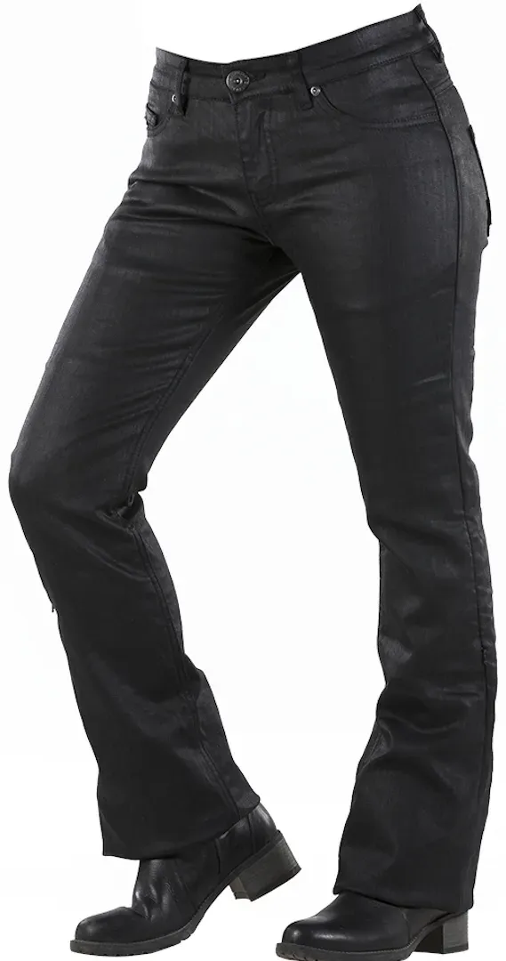 Overlap Harlow Dames motorfiets jeans, zwart, 27 Voorvrouw