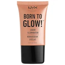 NYX Professional Makeup Born to Glow Liquid Illuminator, Flüssiges Schimmer Makeup, Highlighter, Foundation Base, Vegane Formel, Farbton: Gleam