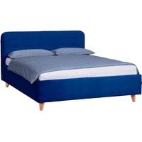 TOM TAILOR HOME Polsterbett »NORDIC BED«, mit Knopfheftung im Kopfteil, Füße Buche natur, blau