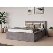 Home Affaire Bett Östavall wahlweise mit Matratze und Topper, in zwei Breiten, Bettgestell mit Kopfteil und Bettkasten, mit/ohne Matratze (BFK/TFK) braun 202 cm x 231 cm x 103 cm
