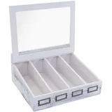 Mendler Besteckkiste HWC-C25 37 x 33 x 17 cm 1-tlg. weiß