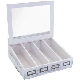 Mendler Besteckkiste HWC-C25 37 x 33 x 17 cm 1-tlg. weiß