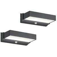 Trio LED Außenwandlampe mit Bewegungsmelder Anthrazit - 2er Set