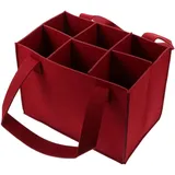 Flaschentasche Mit 6 Fächer - Wiederverwendbare Weinflaschen-Tragetasche, Flaschenträger Flaschentasche Filz Bottle Bag Männerhandtasche Flaschen Tasche Filztasche Weinflasche Tasche