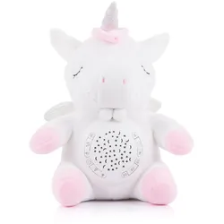 Chipolino Musik Plüschtier Einhorn 12 Melodien, Projektor mit zwei Figuren Timer rosa