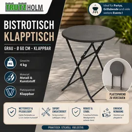 Trutzholm Gartentisch Ø 60 x 72,5 cm Grau