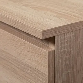 abamihome | Pc-schreibtisch Pin In Der Farbe Sonoma-eiche Schublade, Und 3 Ablagen B90 x H74 x T50 cm,