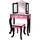 Teamson Kids - Fantasy Fields Kinder Schminktisch Mit Spiegel Und Hocker Rosa/schwarz Td-11670a