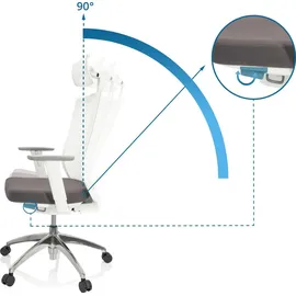 HJH Office Aspen White Pro Netzstoff Grau