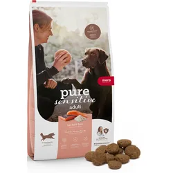 mera Pure Sensitive Lachs & Reis Trockenfutter für Hunde | Besonders für sensible Hunde geeignet | Hundefutter | Ohne Weizen 12.5 kg