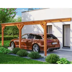 Anlehncarport SKANHOLZ "Vogtland", braun (hellbraun), H: 213cm, Carports