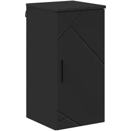 vidaXL Badezimmerschrank Wandmontiert Schwarz 30 x 31,5 x 61 cm
