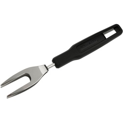 Steakgabel Statement in Schwarz/Silber